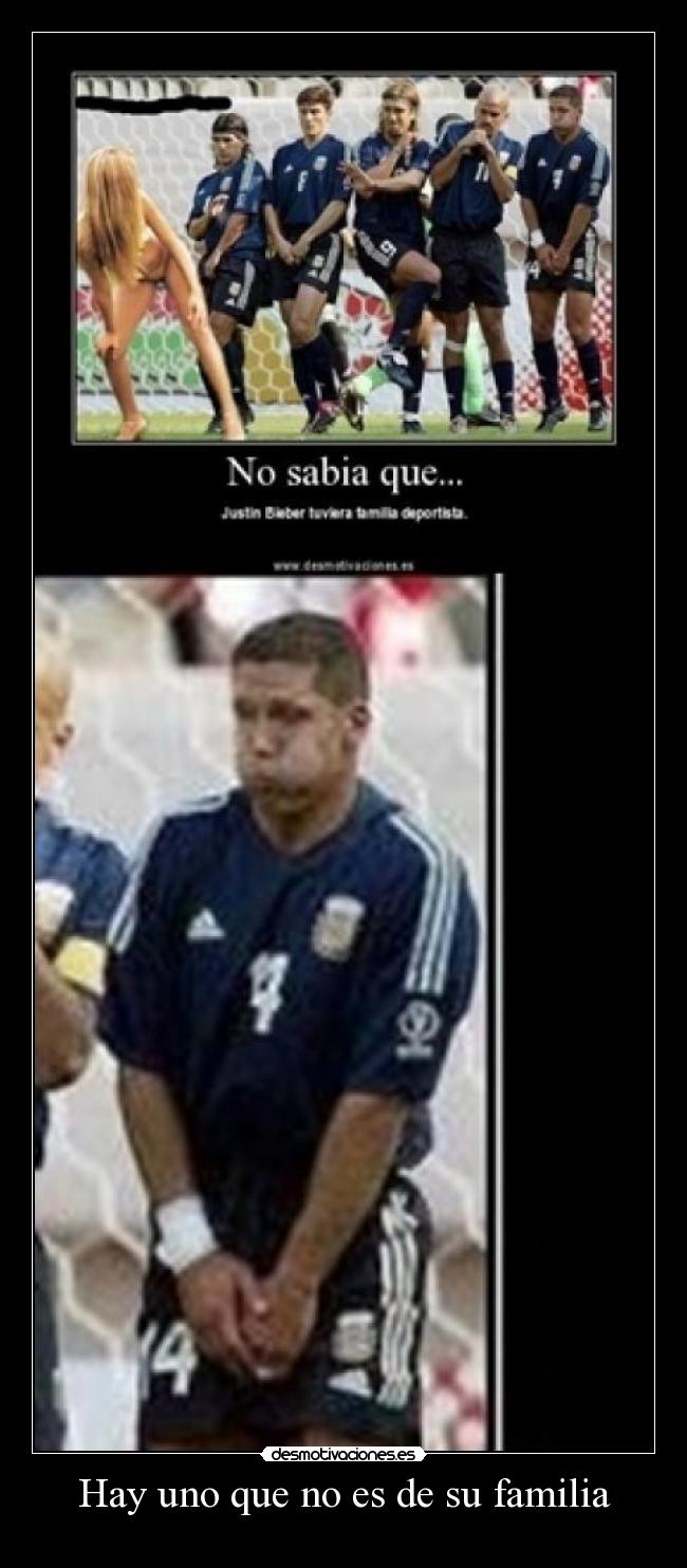 Hay uno que no es de su familia -