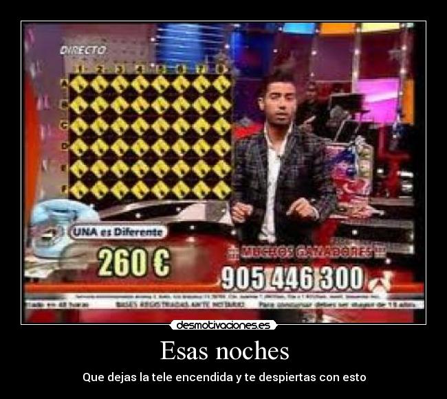 Esas noches - Que dejas la tele encendida y te despiertas con esto