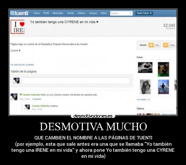 DESMOTIVA MUCHO -