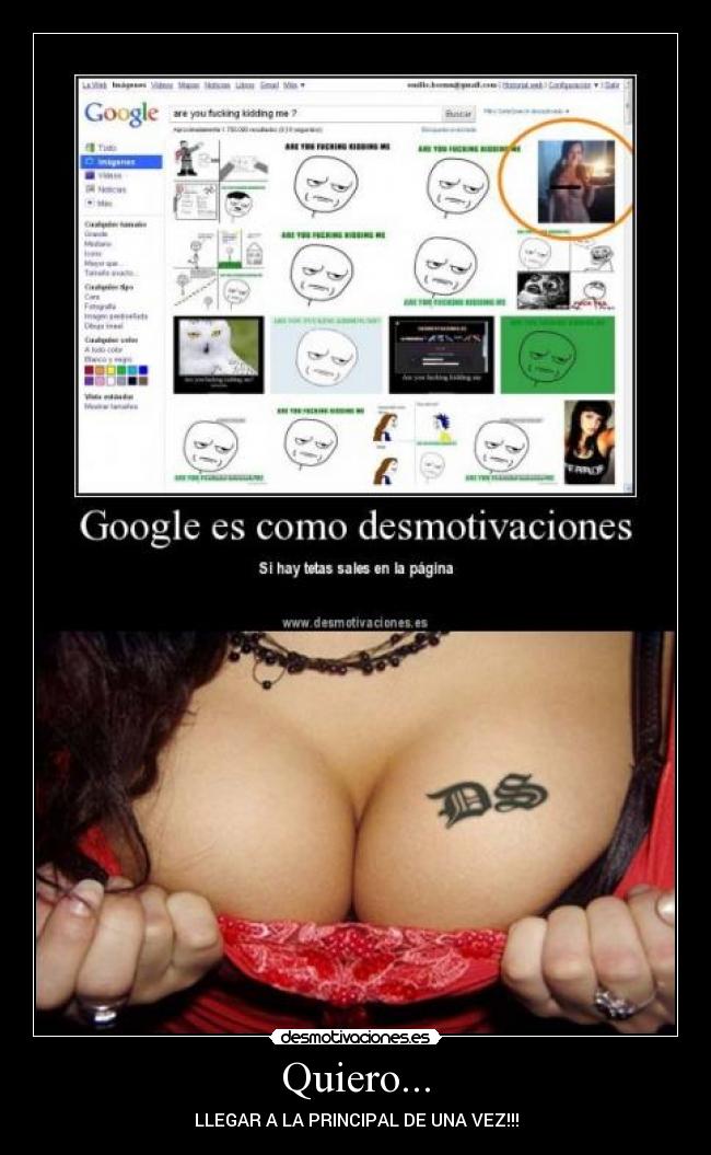 Quiero... - LLEGAR A LA PRINCIPAL DE UNA VEZ!!!