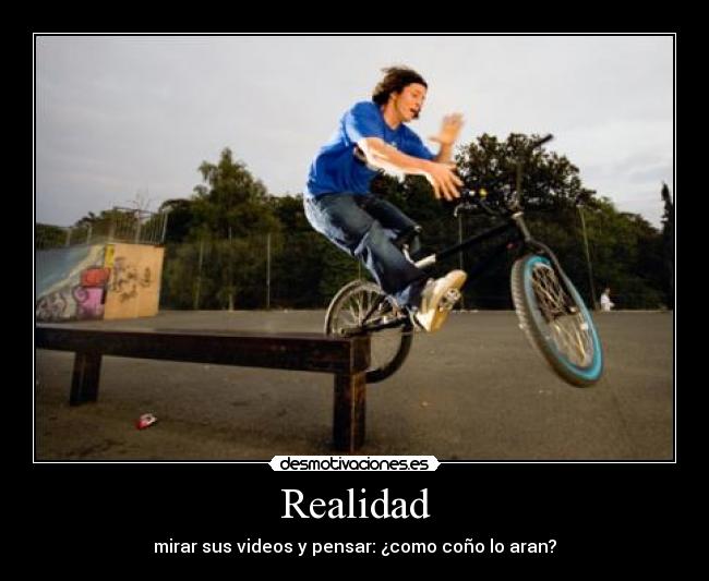 Realidad - mirar sus videos y pensar: ¿como coño lo aran?