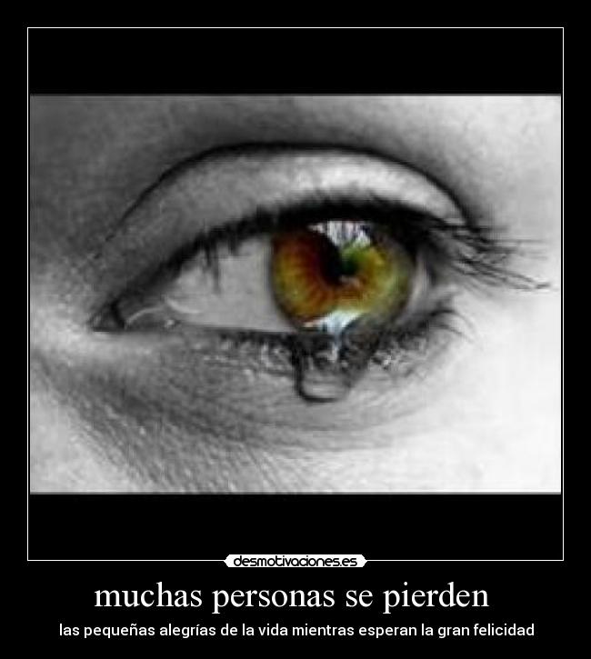 muchas personas se pierden - las pequeñas alegrías de la vida mientras esperan la gran felicidad