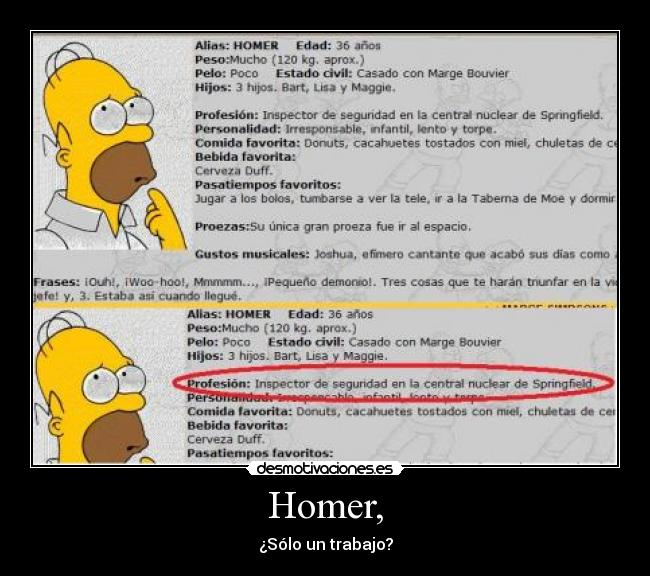 Homer, - ¿Sólo un trabajo?
