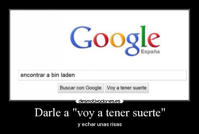 Darle a voy a tener suerte -