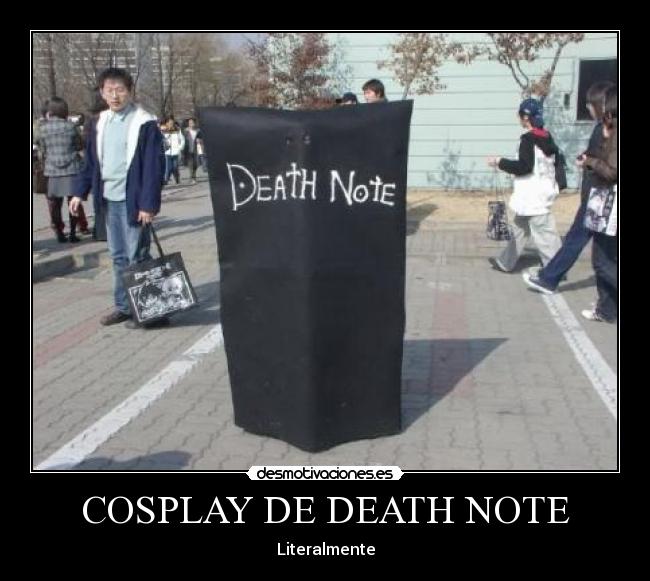 carteles cosplay death note desmotivaciones