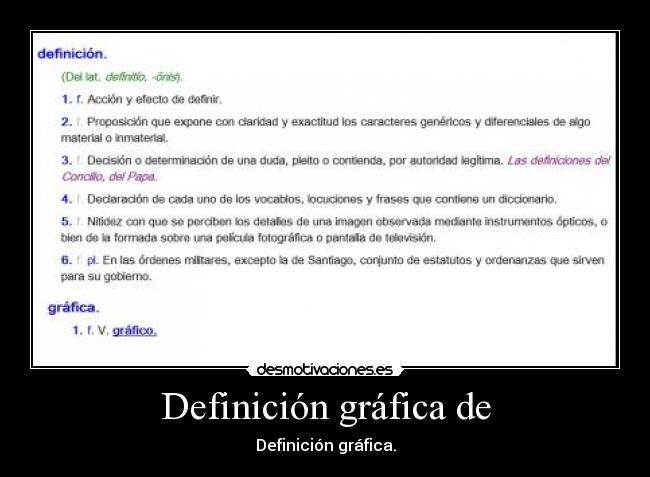 Definición gráfica de - Definición gráfica.