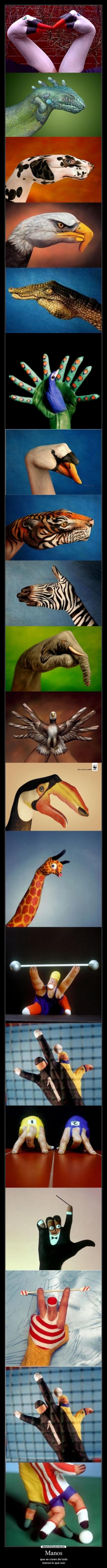 Manos - que se creen de todo
menos lo que son