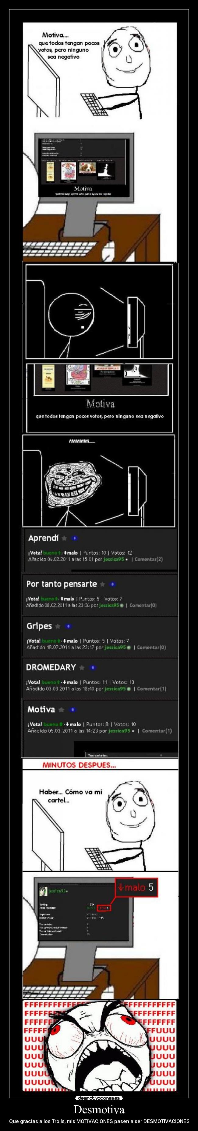 Desmotiva - Que gracias a los Trolls, mis MOTIVACIONES pasen a ser DESMOTIVACIONES