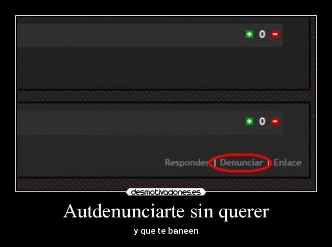 Autdenunciarte sin querer -