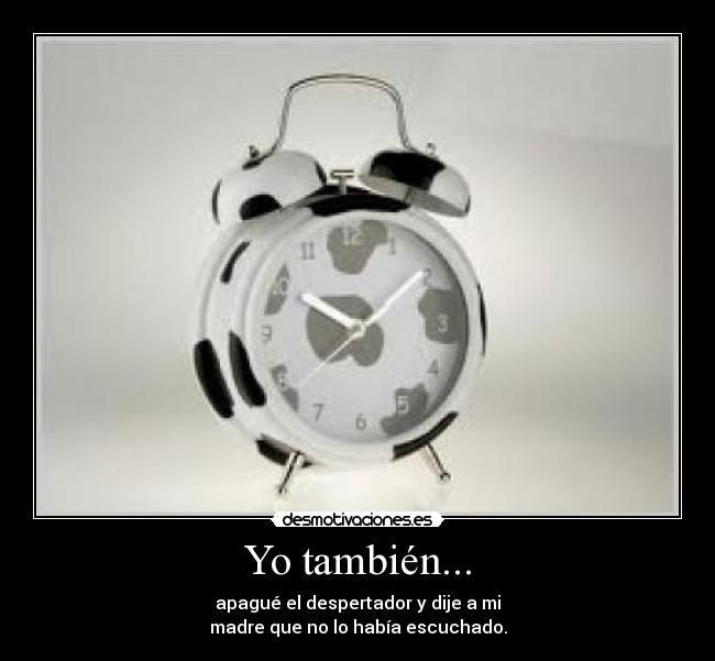 Yo también... -