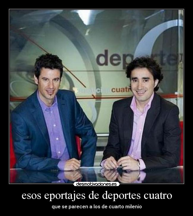 carteles deportes deportes cuatro cuarto milenio desmotivaciones
