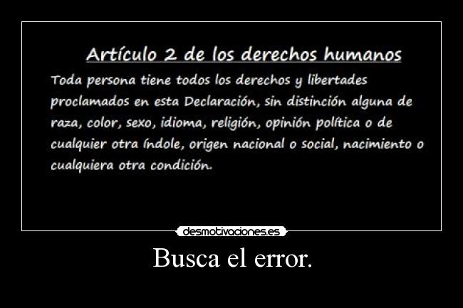 Busca el error. - 