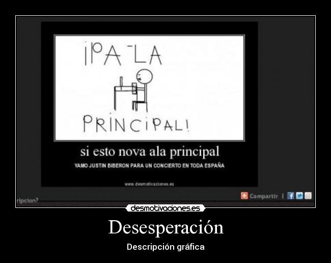 Desesperación - Descripción gráfica
