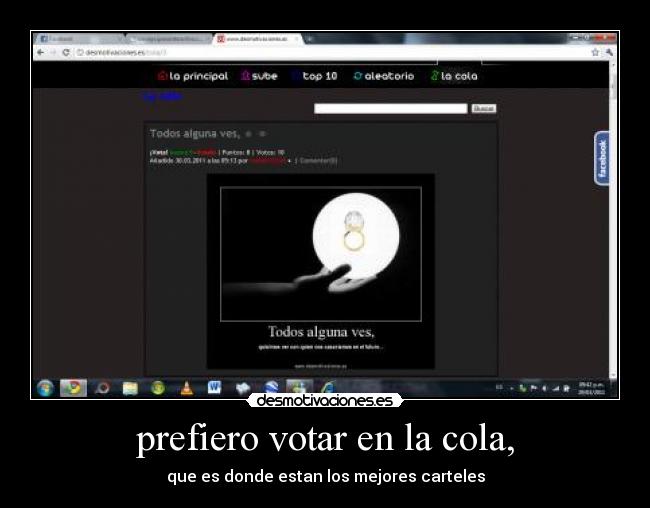 prefiero votar en la cola, -