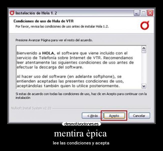 mentira èpica  - lee las condiciones y acepta 