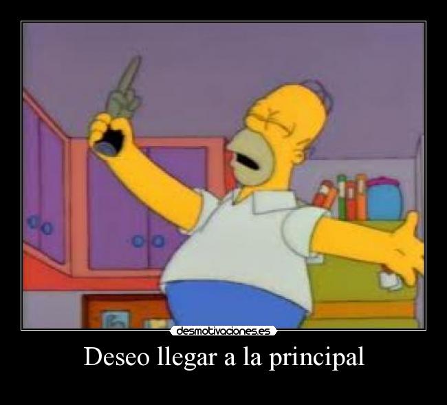 Deseo llegar a la principal -
