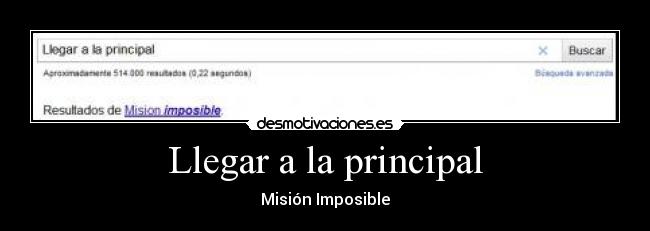 Llegar a la principal - 