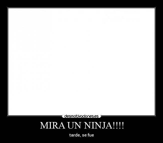 MIRA UN NINJA!!!! - 