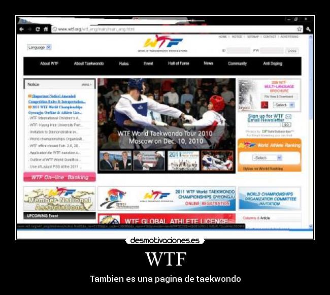 WTF - Tambien es una pagina de taekwondo