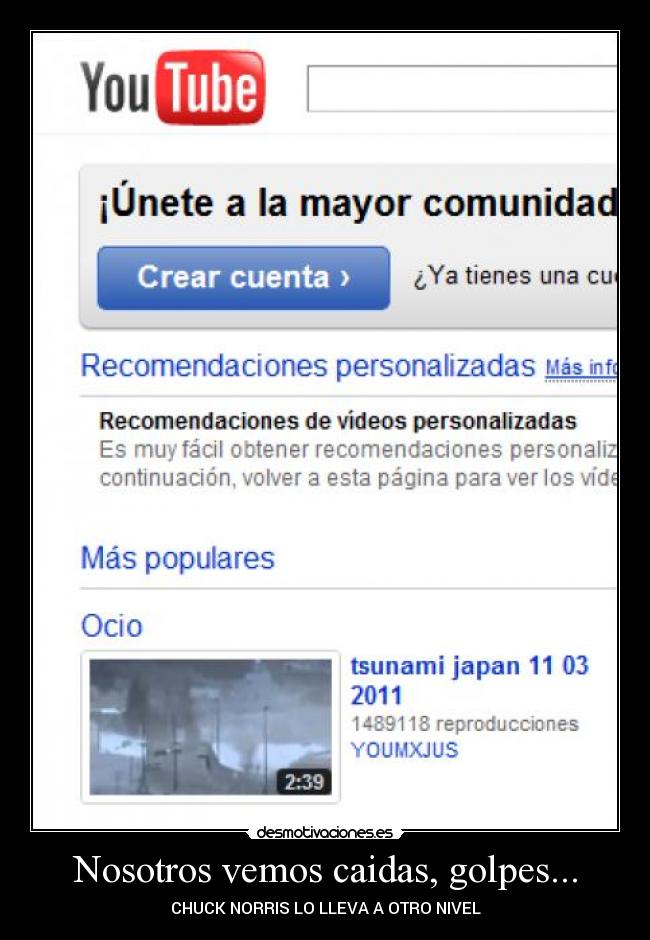 Nosotros vemos caidas, golpes... - CHUCK NORRIS LO LLEVA A OTRO NIVEL