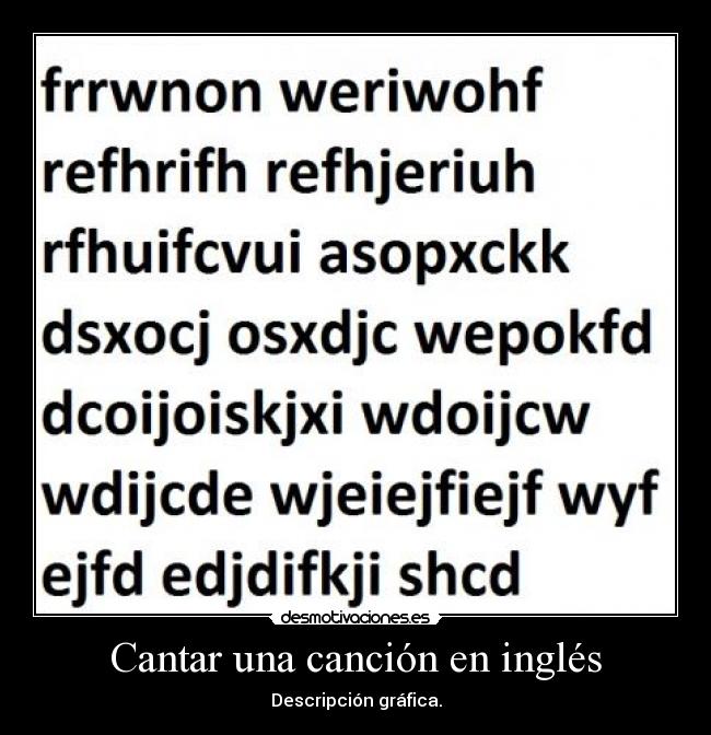 Cantar una canción en inglés - 