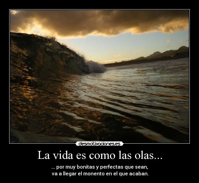 carteles vida olas vida desmotivaciones