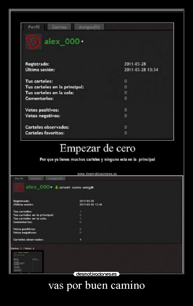 vas por buen camino -