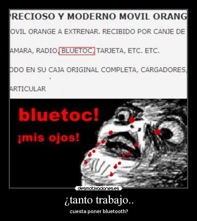 ¿tanto trabajo.. - cuesta poner bluetooth?