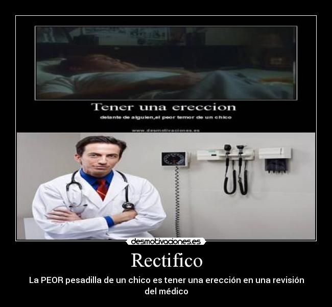 Rectifico - La PEOR pesadilla de un chico es tener una erección en una revisión del médico
