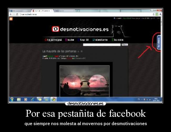 Por esa pestañita de facebook -