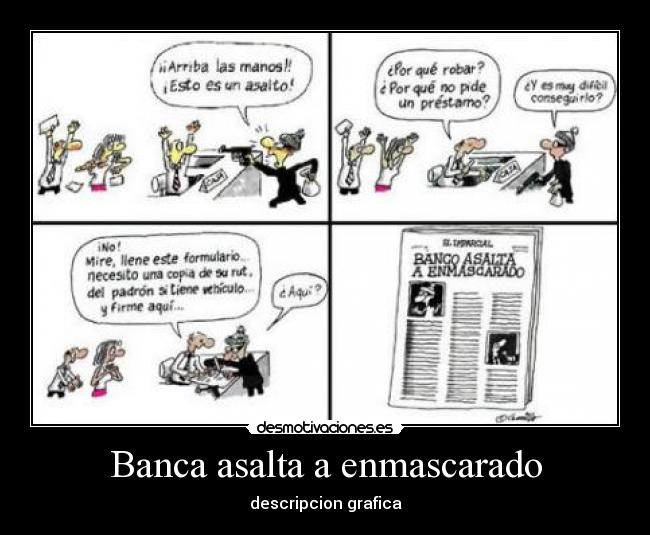 Banca asalta a enmascarado - 