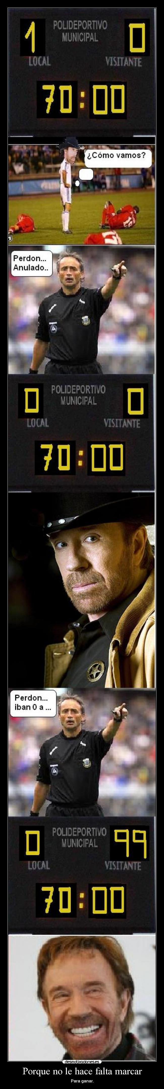 Porque no le hace falta marcar - 