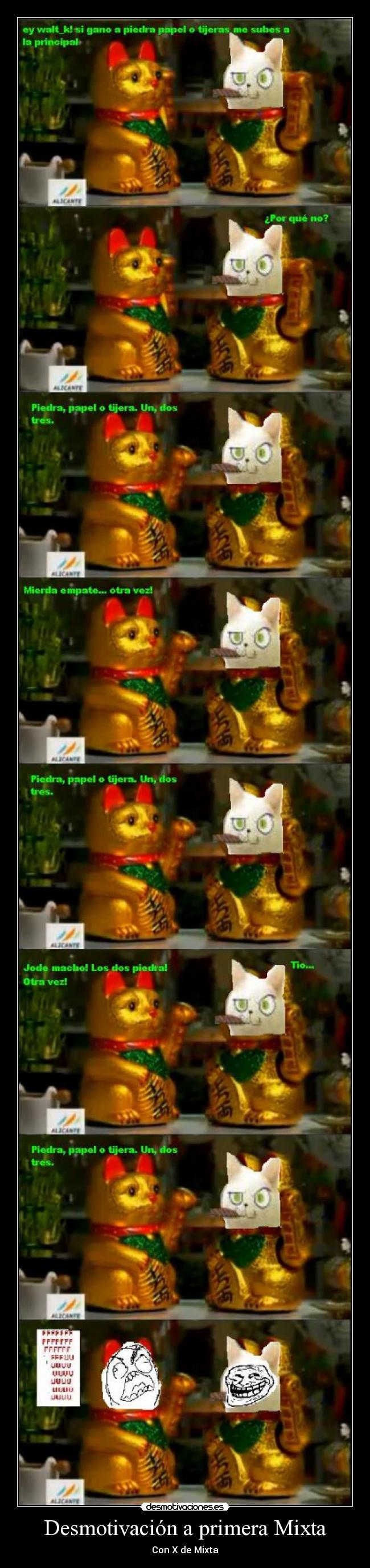 Desmotivación a primera Mixta -