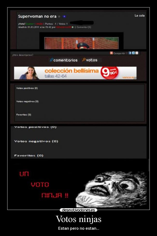 carteles votos ninja desmotivaciones