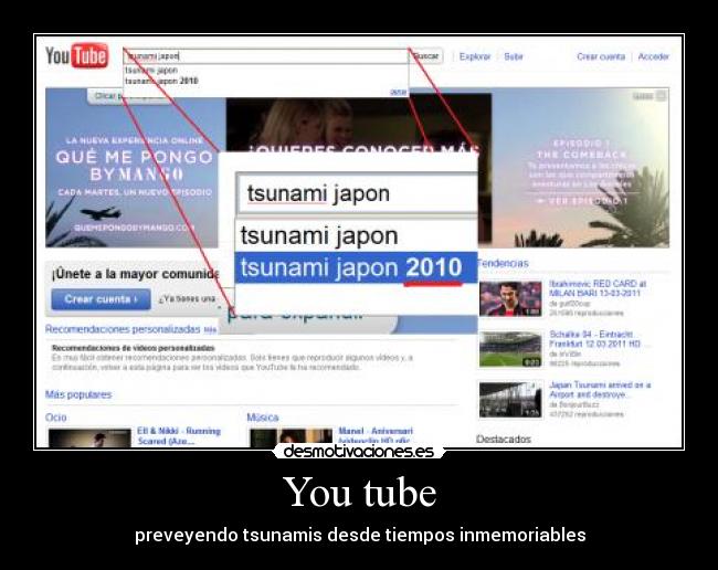 You tube - preveyendo tsunamis desde tiempos inmemoriables