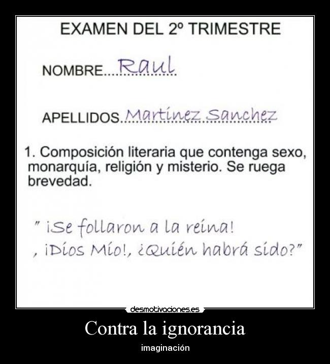 Contra la ignorancia -