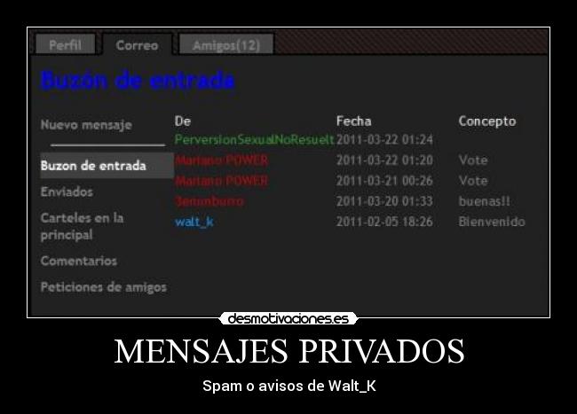 MENSAJES PRIVADOS - 