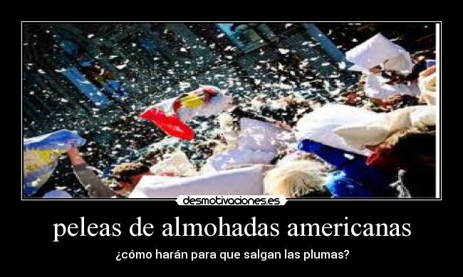 peleas de almohadas americanas -