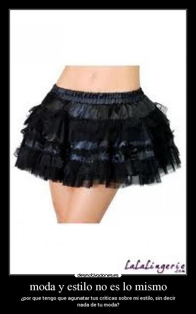 moda y estilo no es lo mismo -