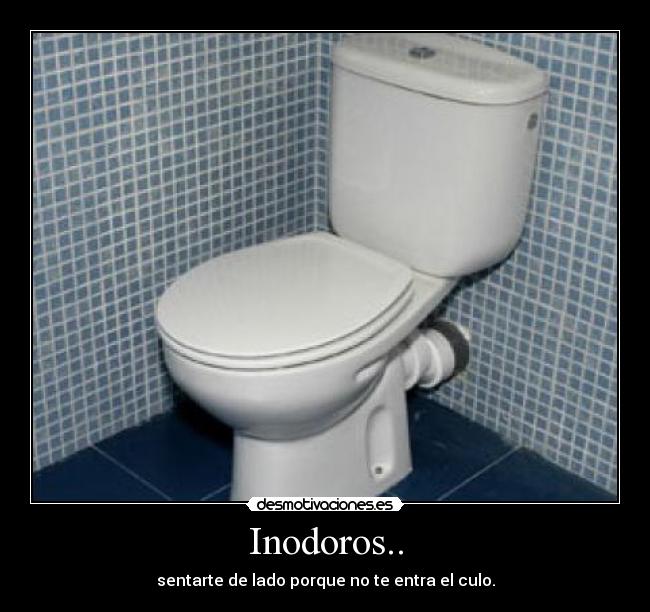 Inodoros.. - sentarte de lado porque no te entra el culo.