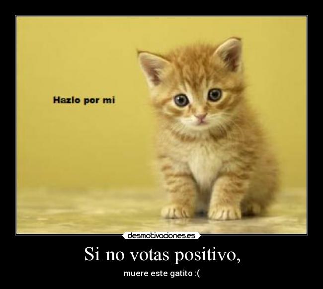 Si no votas positivo, -