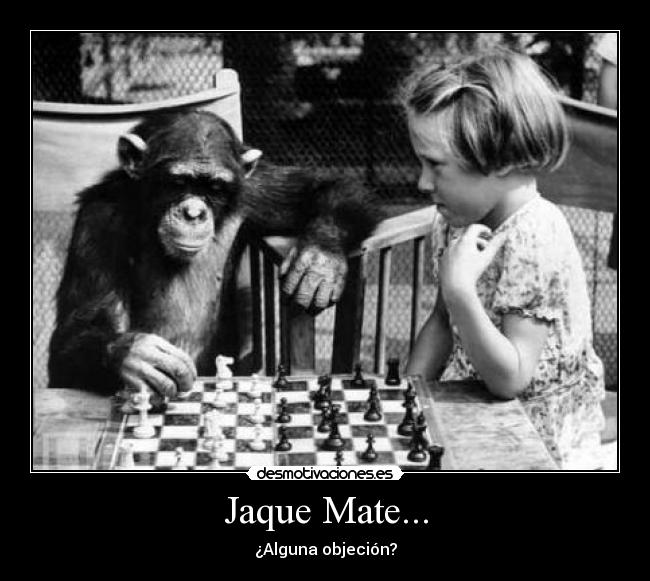 carteles jaquemate mono nina desmotivaciones