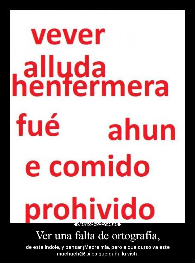Ver una falta de ortografía, - 