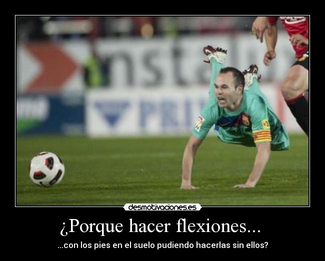 ¿Porque hacer flexiones... - ...con los pies en el suelo pudiendo hacerlas sin ellos?