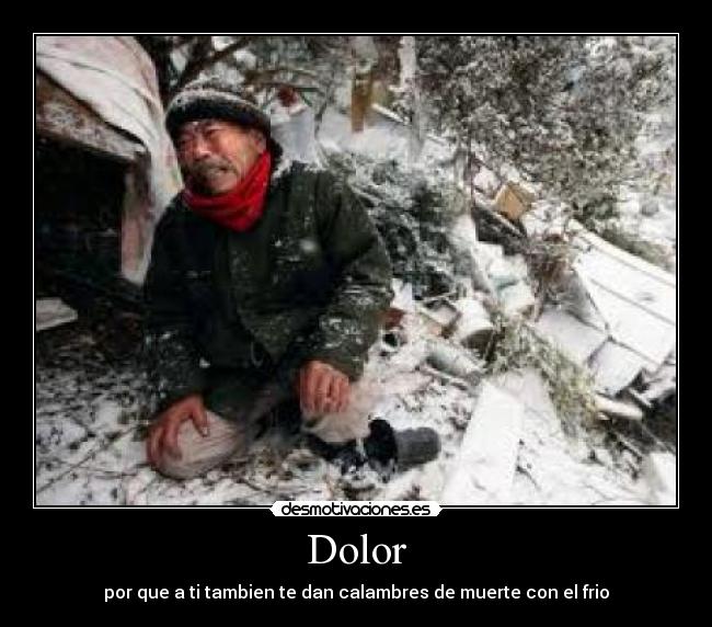 Dolor - por que a ti tambien te dan calambres de muerte con el frio