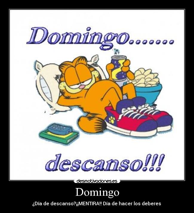 Domingo - ¿Día de descanso?¡¡MENTIRA!! Día de hacer los deberes 