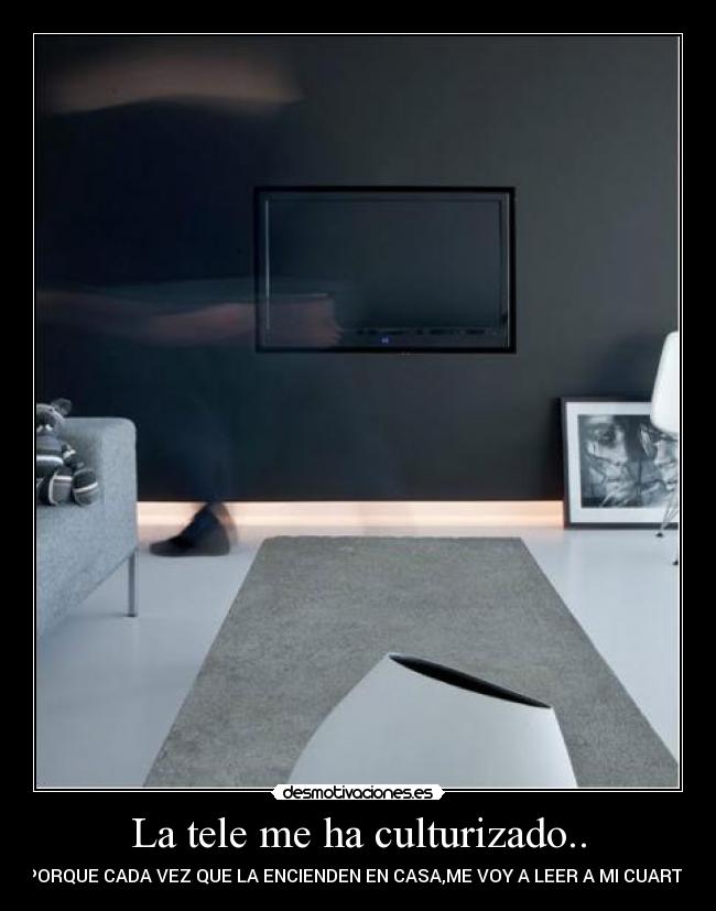 La tele me ha culturizado.. -