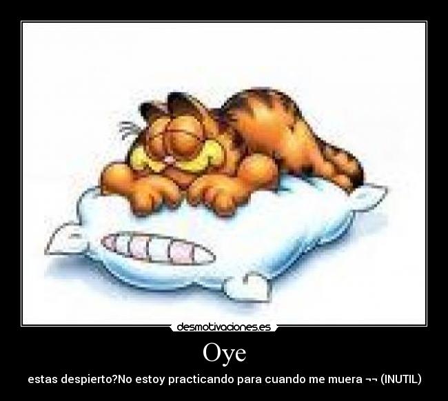 Oye - estas despierto?No estoy practicando para cuando me muera ¬¬ (INUTIL)