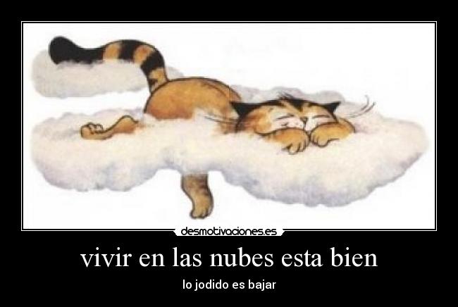 vivir en las nubes esta bien - lo jodido es bajar
