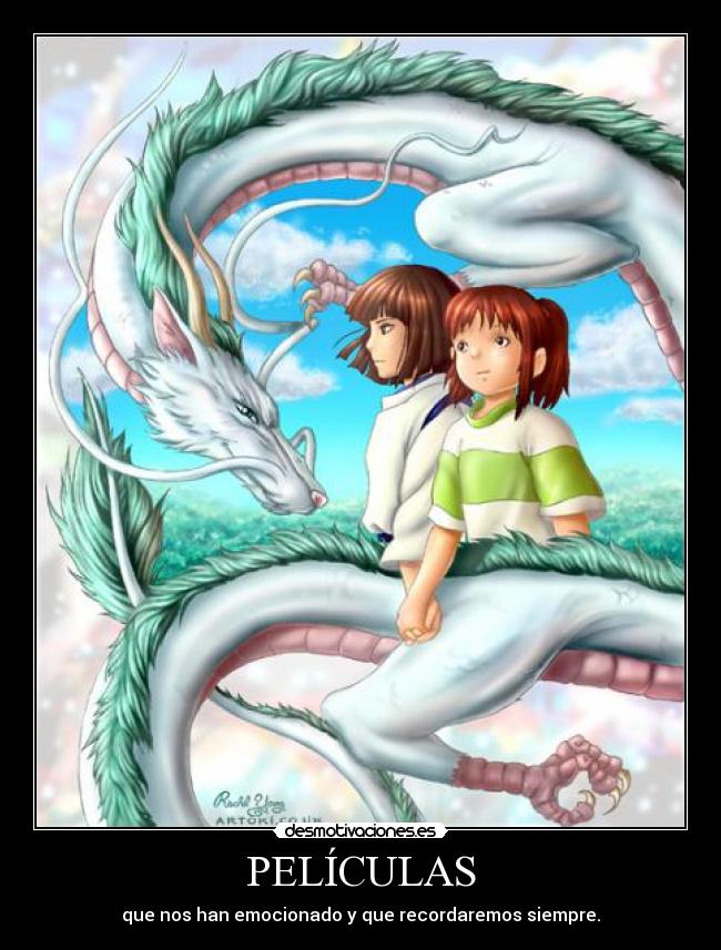 carteles chihiro dragon peliculas desmotivaciones
